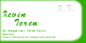 kevin terem business card